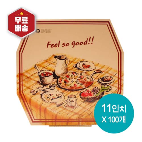 무료배송/피자박스<Ar>A형8각 11인치(100매)
