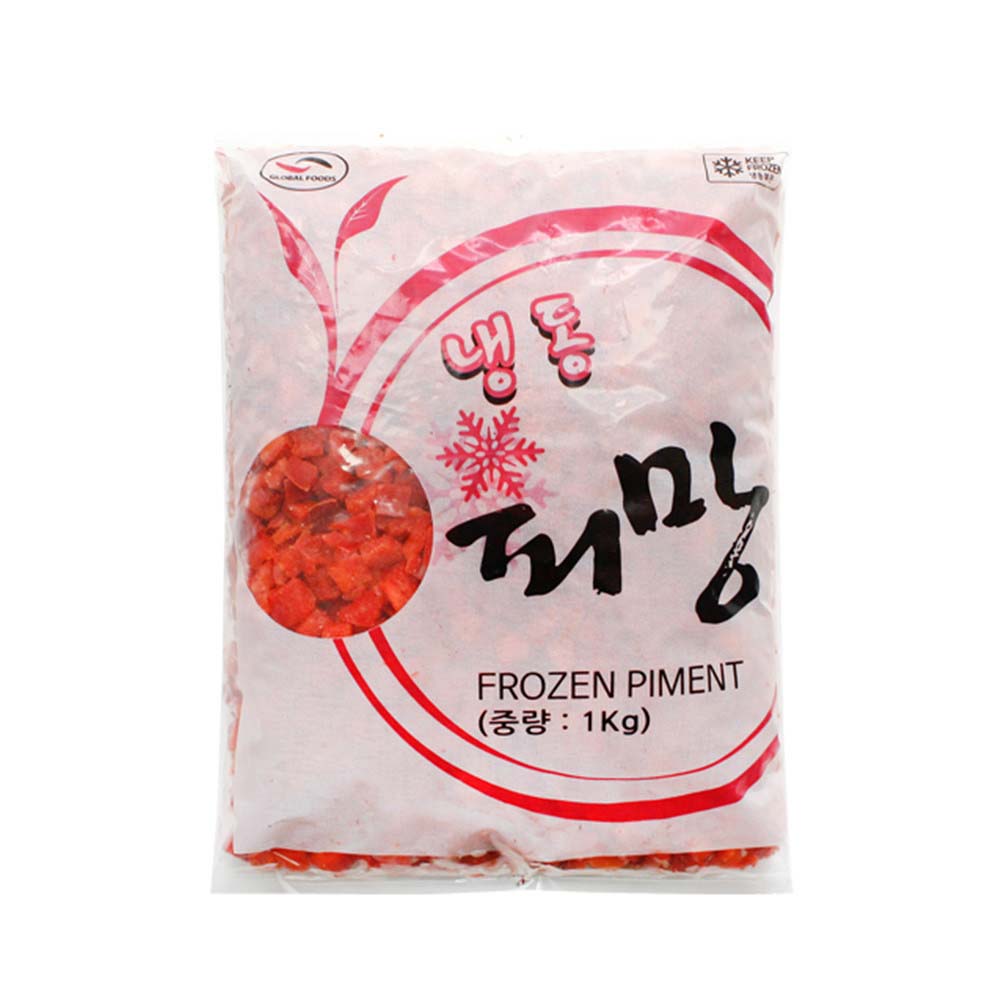 글로벌 홍피망 다이스(10mm) 1kg 냉동