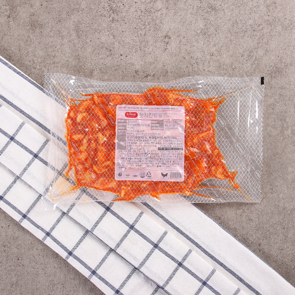 에쓰푸드 핫치킨토핑 500g 냉동