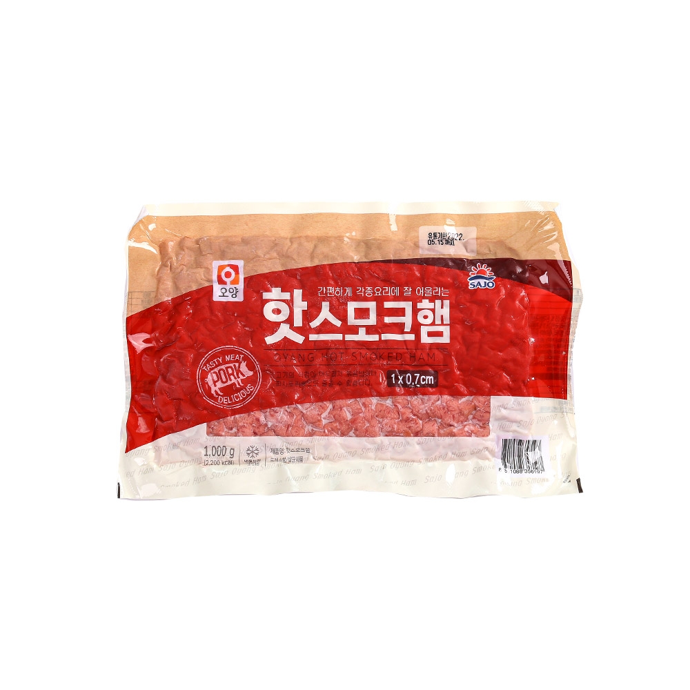 사조오양 핫스모크햄 (1cmX0.7cm) 1kg 냉동
